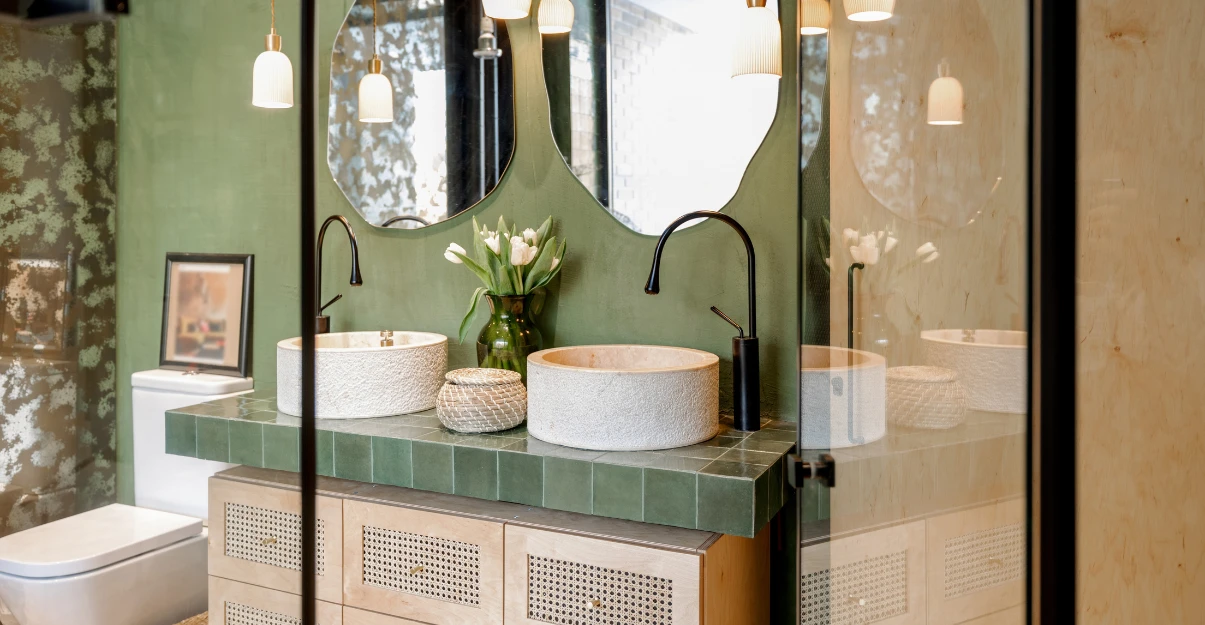 Salle de bain verte : conseils et inspirations La Maison Saint-Gobain